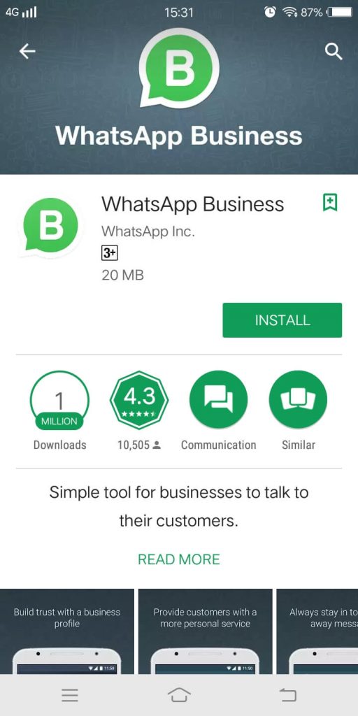 whatsapp for business 