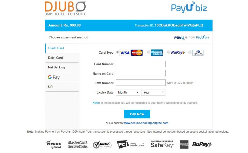 Ab Tours_PayU_Payment_Gateway
